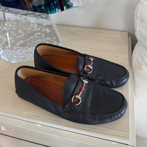 Gucci Other - GUCCI Driving Loafers Moccasin Men Black Leather Size 11